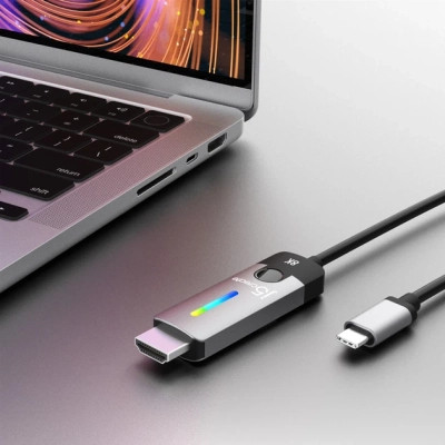 Кабель мультимедийный USB-C to HDMI M 1.8m 8K 60Hz LED RGB J5create (JCC157-N) Винница - изображение 10