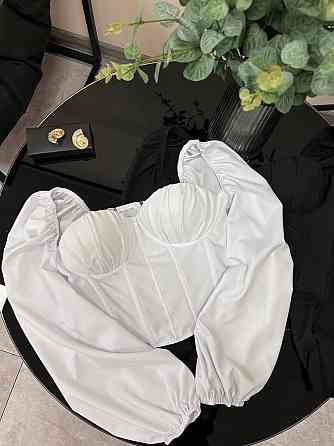 Жіночий базовий топ з імітацією корсета софт Білий, 44/46 Одеса