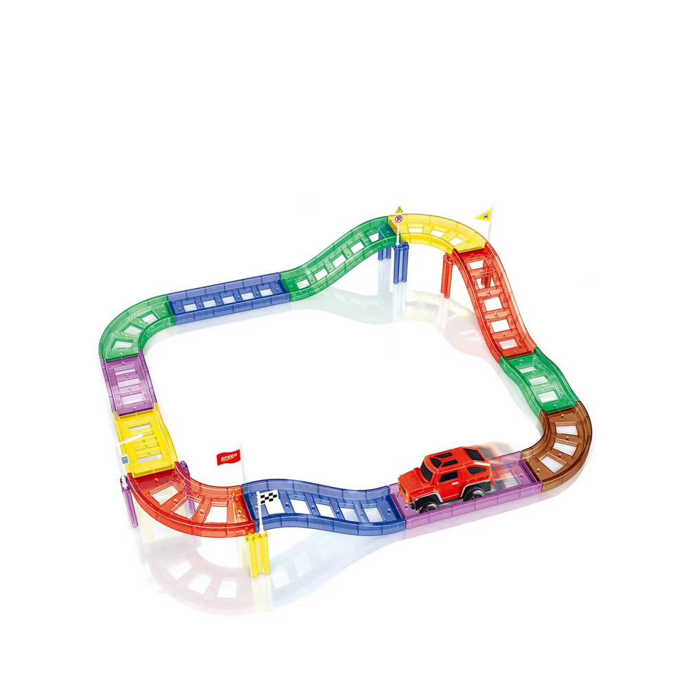 Трек магнітний різнокольоровий для хлопчика CJ-2261078 на 27 деталей Кам'янець-Подільський - фото 1