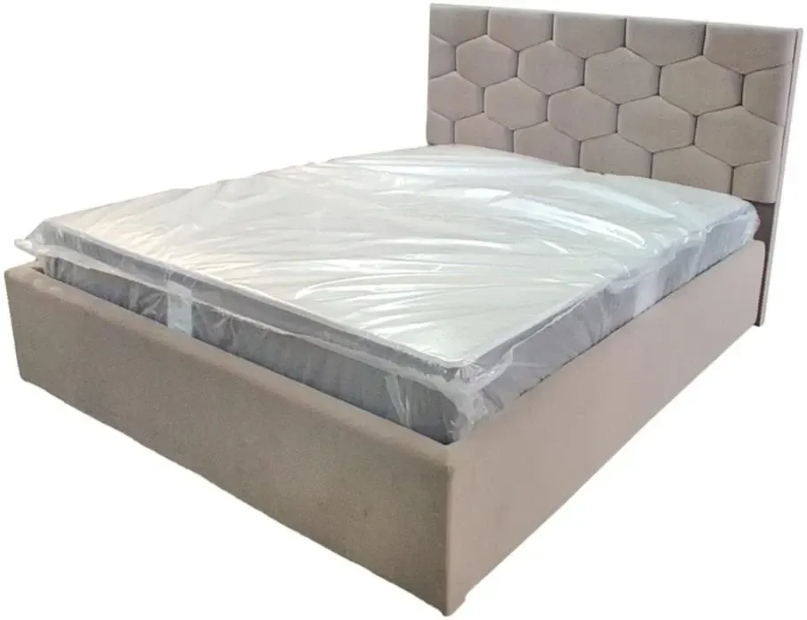 Ліжко BNB Двоспальне Octavius Premium 160 х 200 см Simple З додатковою металевою цільнозварною рамою Мокко Київ - фото 1