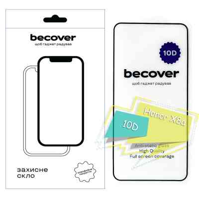 Скло захисне BeCover Honor X8a 10D Black (713163) Вінниця