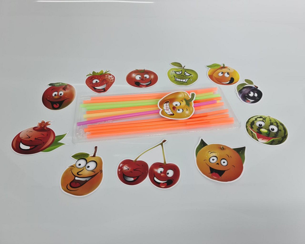 Соломка-трубочка "Фрукти" d6-260мм люминесц (12)*500 (1 шт) Харків - фото 4