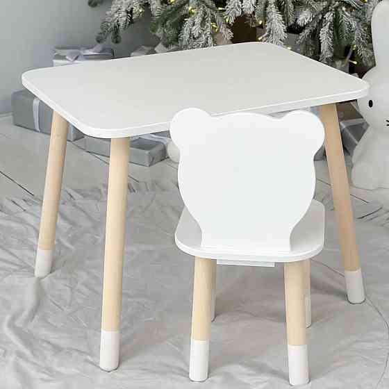Детский комплект мебели столик и стульчик для рисования, столик из дерева для малыша для обучения и творчества Киев