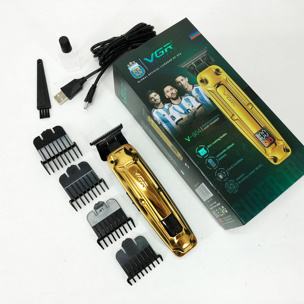 Професійна машинка для стрижки волосся на акумуляторі, Набір машинок для стрижки Тример скронь HE-32 Івано-Франківськ - фото 7