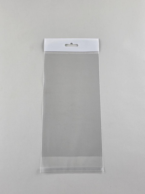 Пакет з европодвесом і липкою стрічкою 12см 22см 25мк (1000шт) Харків - фото 1