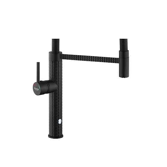 Смеситель для кухни с гибким изливом Kroner KRP Ersel - SCH03999 черный Киев