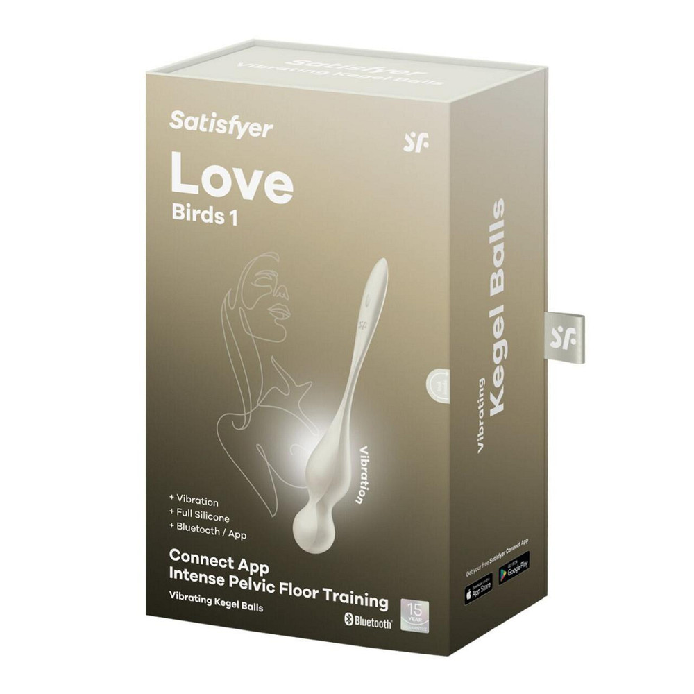 Вагинальные смарт-шарики с вибрацией Satisfyer Love Birds 1 Connect App White, 78 г Sex Aura Киев - изображение 7