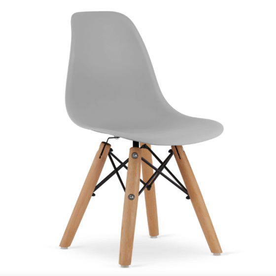 Дитячий стільчик Leobert Zubi зі спинкою сірий Київ