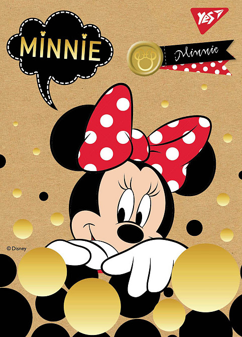 Блокнот А6/80 арк."Yes" # клей СМИК+білила+фольга Minnie Gold крафт, 891442, шт Київ - фото 1