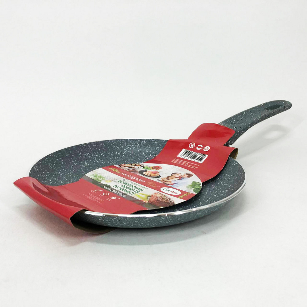 Алюмінієва пательня з антипригарним покриттям Con, Пательня для кухаря, Якісні кухонні пательні AZ-37 Львів - фото 5