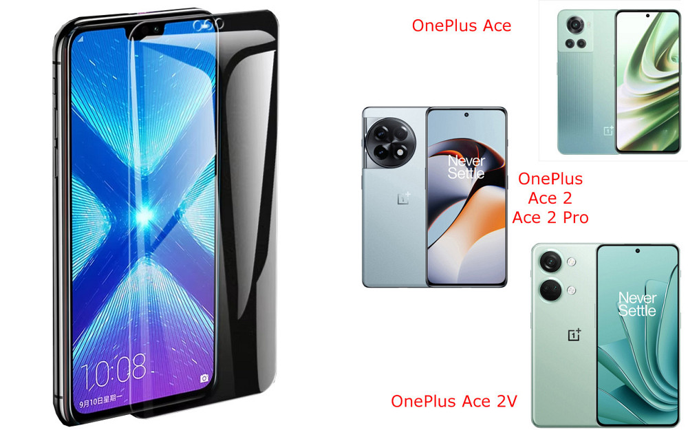 Защитное стекло NeoGlass для OnePlus Ace, Ace 2, Ace 2 Pro, Ace 2V – ультрапрозрачное и устойчивое Киев - изображение 2