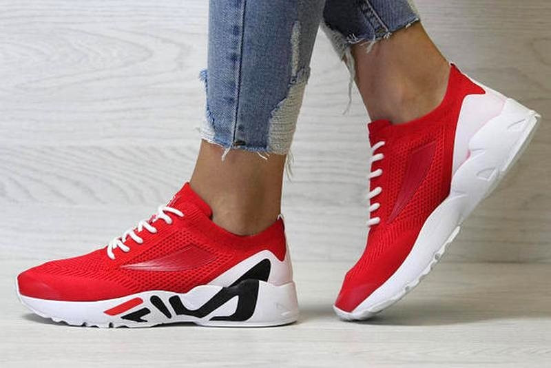 Кросівки FILA Червоні Жіночі Сіточка Філа Тканинні Легкі (розміри: 41,42,43) Дніпро - фото 3