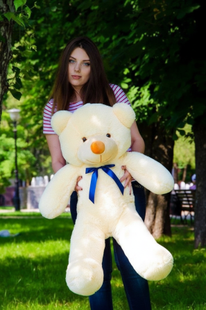 Мягкая игрушка Подарок плюшевый мишка, Плюшевый медведь Рафаэль 100 см Персиковый Тернополь