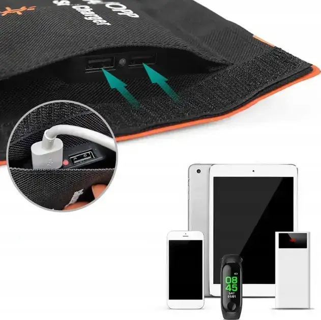 Заряджання на сонячній батареї 21Вт Solar Сонячна панель Вінниця - фото 6