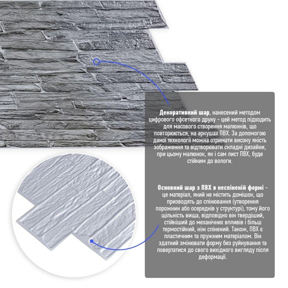 Декоративна ПВХ панель 960х480х4мм SW-00001838 Київ - фото 2