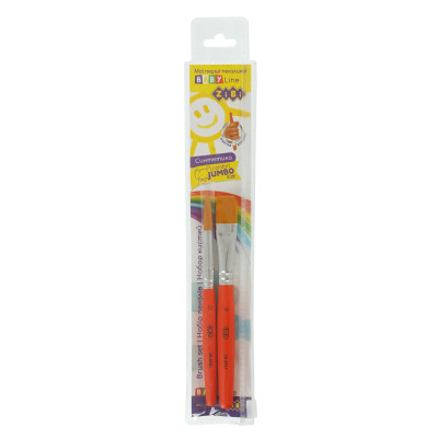 Кисточка для рисования ZiBi Набор Jumbo kids из синтетики 2 шт (ZB.6961) Винница - изображение 1