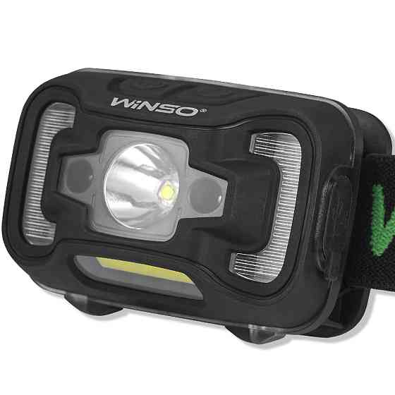 Фонарь налобный Winso 300Lm, 5W CREE XTE+COB, 1800mAh, с сенсором белый/красный Львов