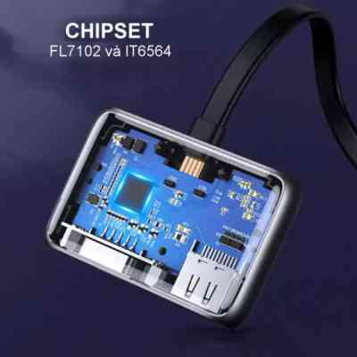 Переходник USB2.0 to HDMI+VGA (HDMI 1.4b 3D/4K*2K30Hz+VGA 1080P60Hz CM303) black Ugreen (70549) Винница