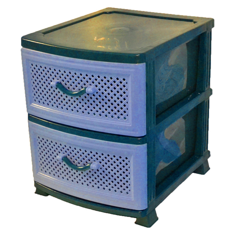 Комод пластиковий Efe Plastics 2 ящики 48х46х38, сітка, сірий. Ефе пластик.. Одеса - фото 1