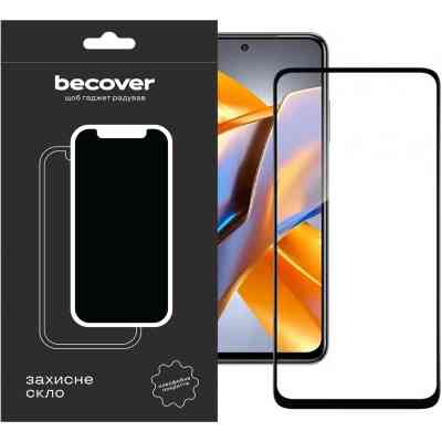 Стекло защитное BeCover Poco M5s Black (709252) Винница