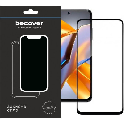 Стекло защитное BeCover Poco M5s Black (709252) Винница - изображение 1