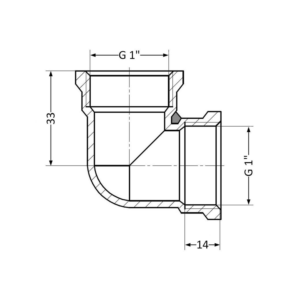 Кут Thermo Alliance Standart 1" ВР SD41825 Київ - фото 7