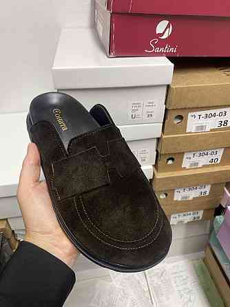 Соната Зручні замшеві шльопанці із закритим носком шоколадного кольору, жіночі літні Соната Мон Коломыя