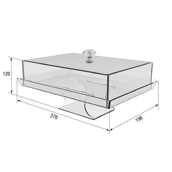 Тарелка для сыра EKOSTAR из акрила 276х196х120 Киев