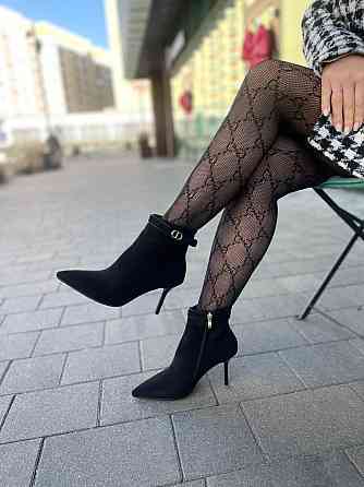 Жіночі черевики Stefaniya чорні еко-замша каблук 8см 36-40 (703-104) Коломия