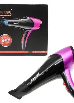 Фен для волос Gemei GM-1766 2600 Вт Подача холодного воздуха Концентратор узкий Коломия