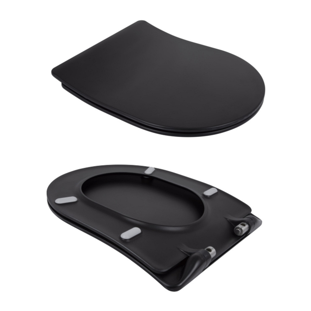 Унітаз підвісний Qtap Taurus безобідковий із сидінням Soft-close QT2433084EUQMB Київ - фото 8