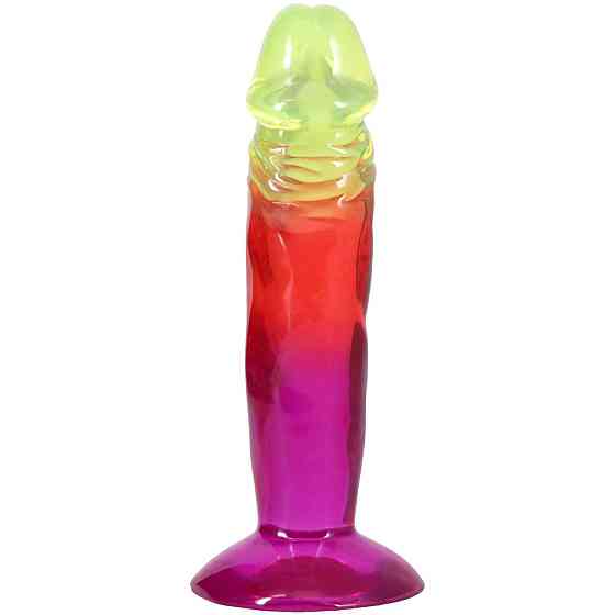 Дилдо Doc Johnson Crystal Jellies - 6.5 Inch Classic Dong - Rainbow Sex Aura Київ