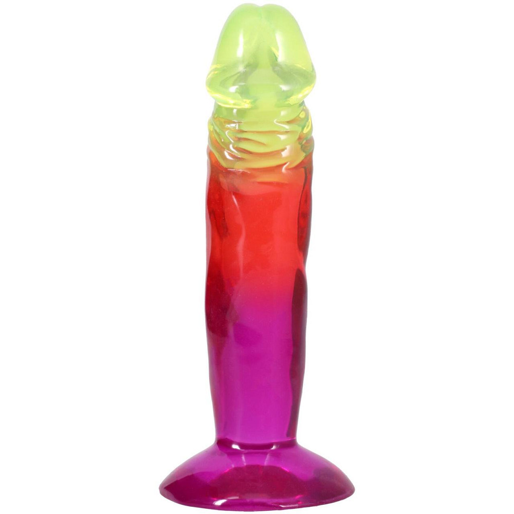 Дилдо Doc Johnson Crystal Jellies - 6.5 Inch Classic Dong - Rainbow Sex Aura Київ - фото 3