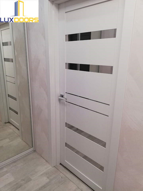 Двері Дрезден Біле Полотно із двохстороннім дзеркалом , покриття VINIL Київ - фото 7