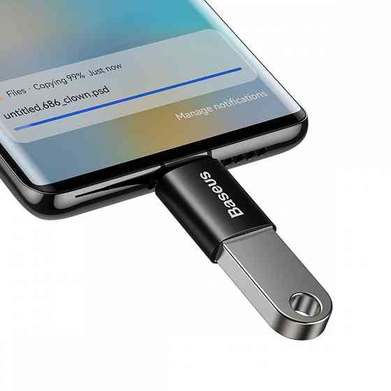 Адаптер перехідник Baseus Ingenuity Series Mini OTG Adaptor Type-C - USB-A 3.1, колір чорний ZJJQ000001 Одеса