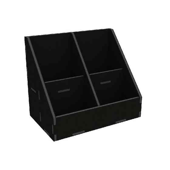 Органайзер EKOSTAR для чая и пакетов 70х90 - 4 ячейки чёрный Киев