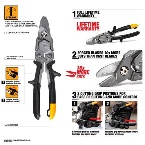 Ножиці по металу ToughBuilt Bulldog TB-H4-60-B, 243 мм Одеса - фото 2