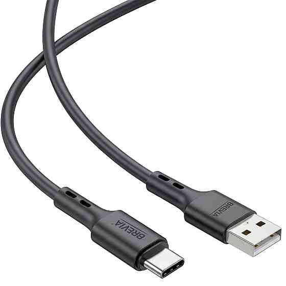 Кабель Brevia USB to Type-C 2,4A 2м, чорний ZIP (51200BUCZ1) Львів