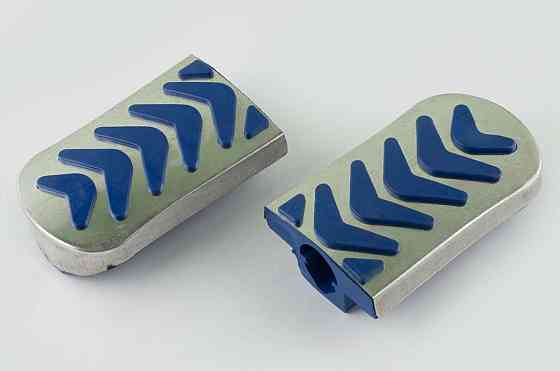 Резинки підніжок водія мопед Дельта (сині із хромованою вставкою ) Мукачево