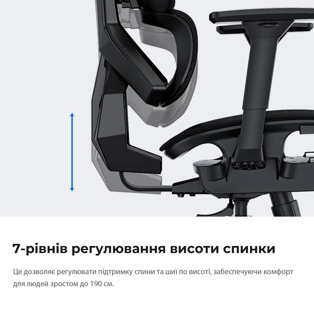 Крісло для геймерів Anda Seat X-Air Mega Size XL Mesh Gray Twilight (AD-WY-01-GGSP) ( Сірий ) Харків - фото 13