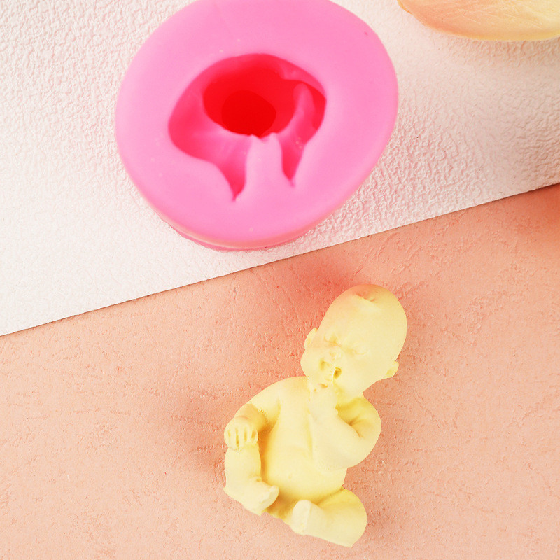 Молд силиконовый Младенец 48 на 54 мм розовый Киев - изображение 8