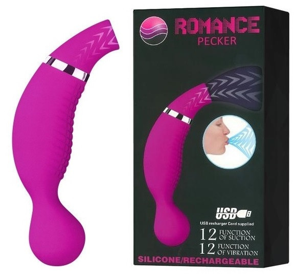 Вибростимулятор с вакуумной стимуляцией ROMANCE - Pecker, MC22 Sex Aura Киев - изображение 1
