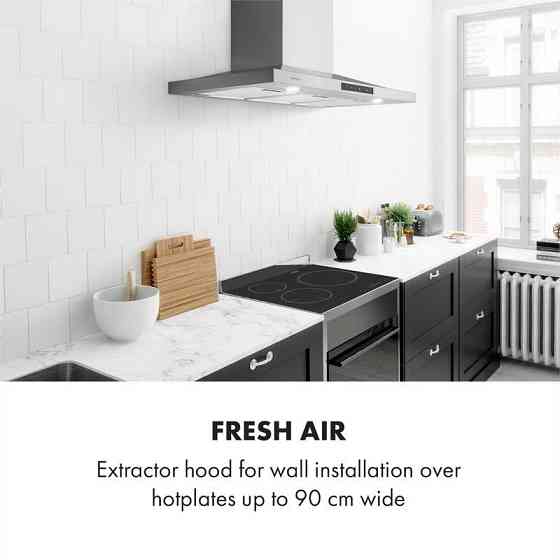Вытяжка Eliana 90 см пирамидальная конструкция 620 м³/ч 2 светодиодные лампы из нержавеющей стали (Германия, Ровно
