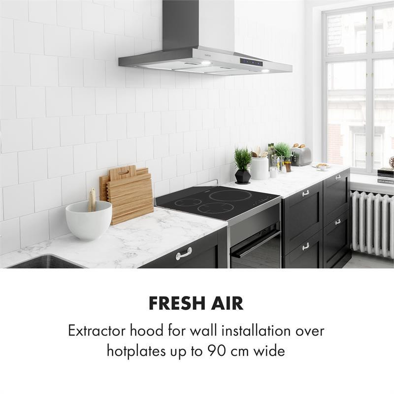Витяжка Eliana 90 см пірамідальна конструкція 620 м3/год 2 світлодіодні лампи з неіржавкої сталі (Німеччина, Рівне - фото 3