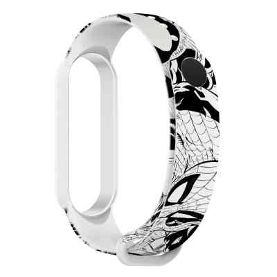 Ремінець до фітнес браслета Armorstandart Superhero для Xiaomi Mi Band 7/6/5 Symbiosis comix White (ARM59266) Вінниця