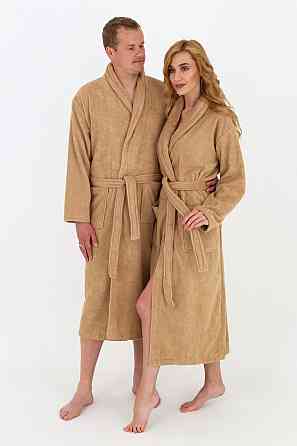 Мужской махровый халат Ideal Textile L бежевый (56860513) Черновцы