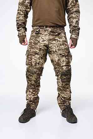 Тактичні військові штани піксель ріп-стоп з наколінниками, посилені коліна, літні армійські штани ЗСУ Львів