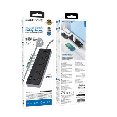 Сетевой удлинитель BOROFONE BAC5A (6941991111501) Винница - изображение 6