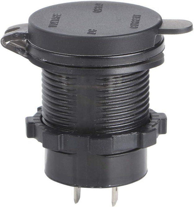 Гніздо прикурювача P11B USB QC 3,0 вольтметр/амперметр врізне з кришкою та синьою підсвіткою 12/24V Харків - фото 7