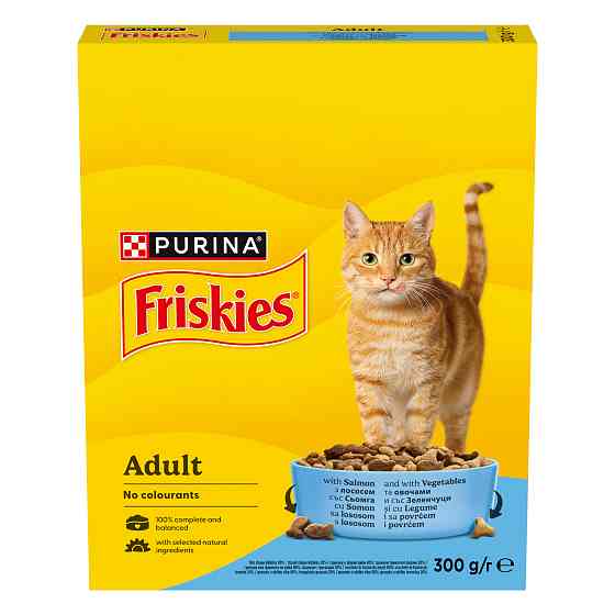 Сухий корм FRISKIES для дорослих котів, з лососем та овочами, 300 г Київ